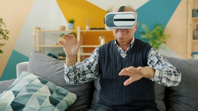 old man on vr